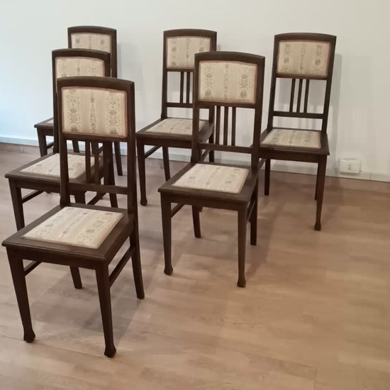 Set di sedie pranzo vintage legno quercia | Sedia Stile Italiano salotto